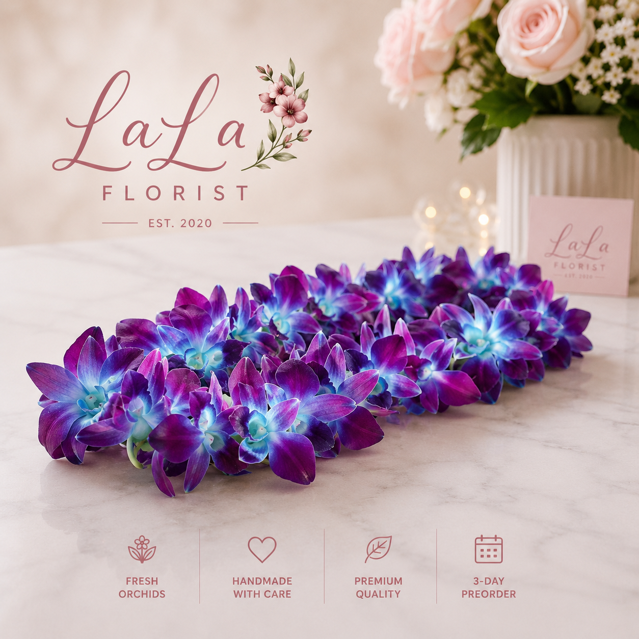 Graduation Orchid Lei ā Pre Order
