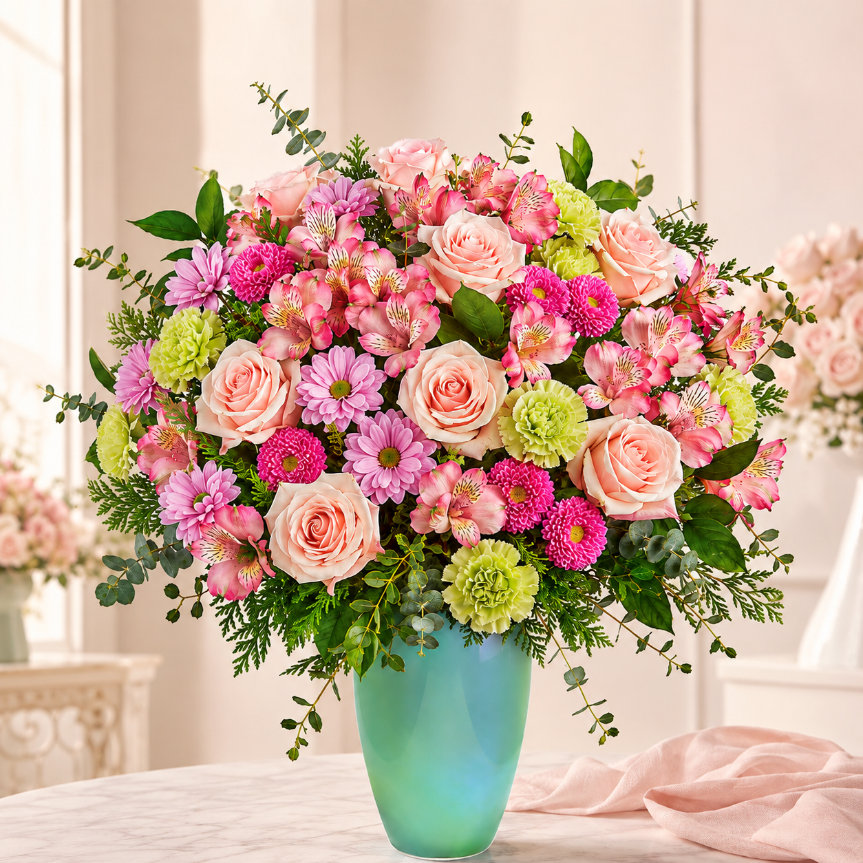 Blushing Aqua Bouquet