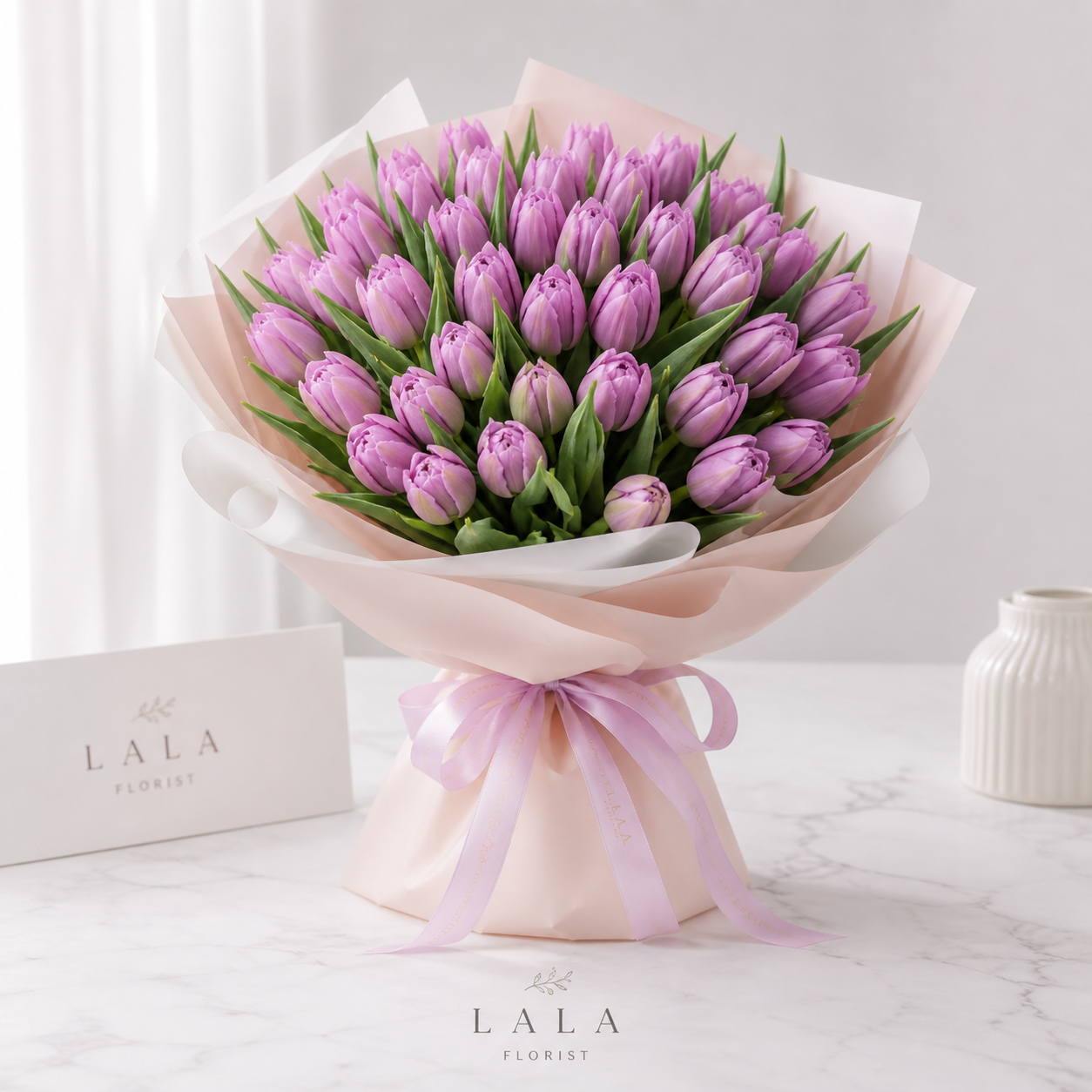 Lavender Tulip Garden Bouquet
🌷 3 Days Pre-Order Required