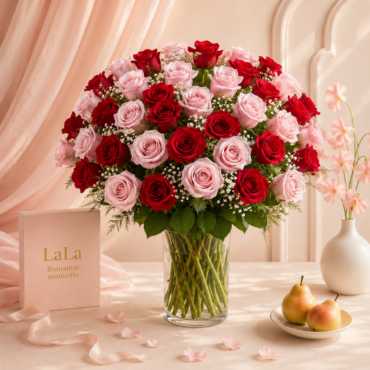 Romantic Blush Rose Arrangement