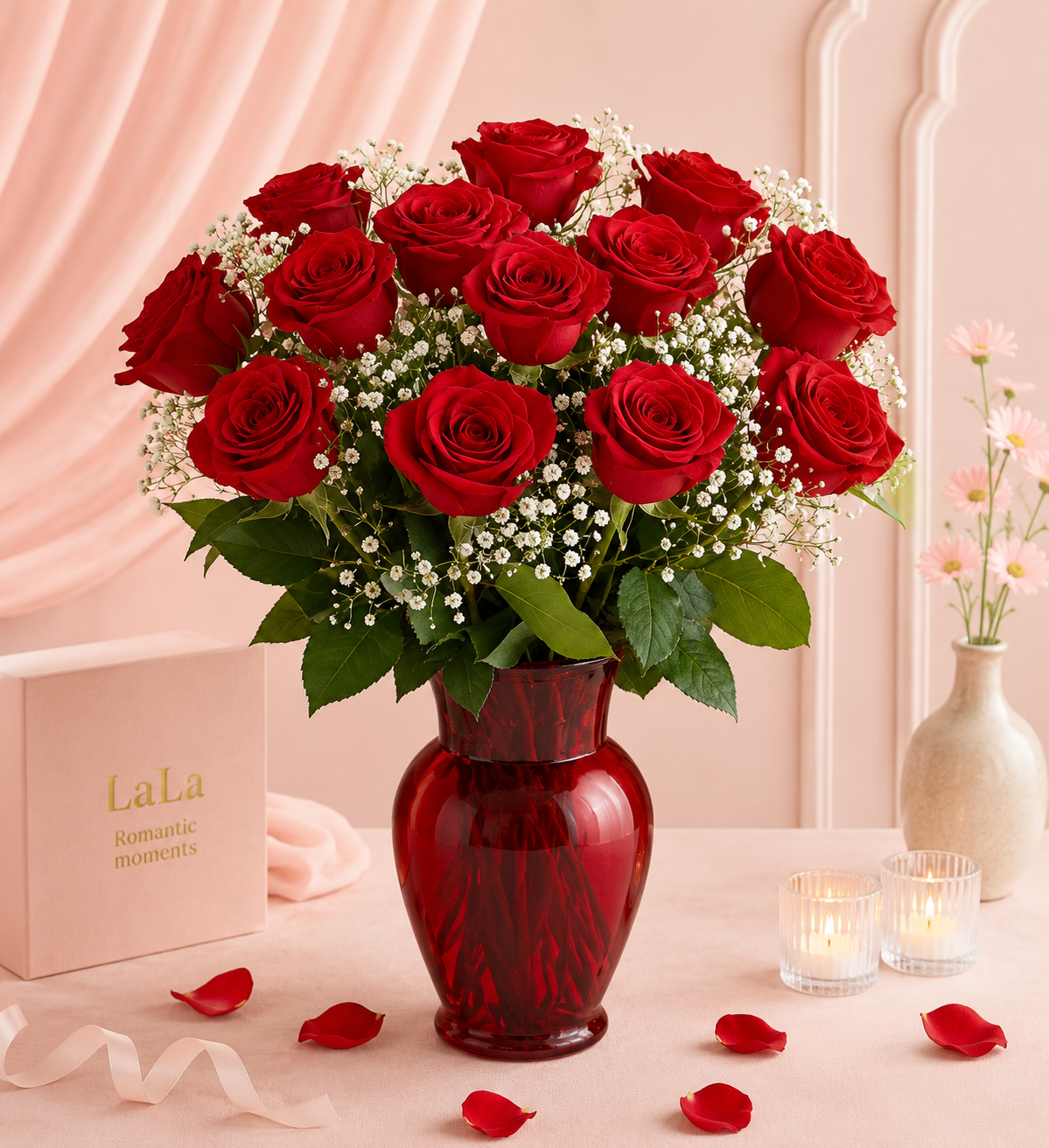 Timeless Red Rose Arrangement