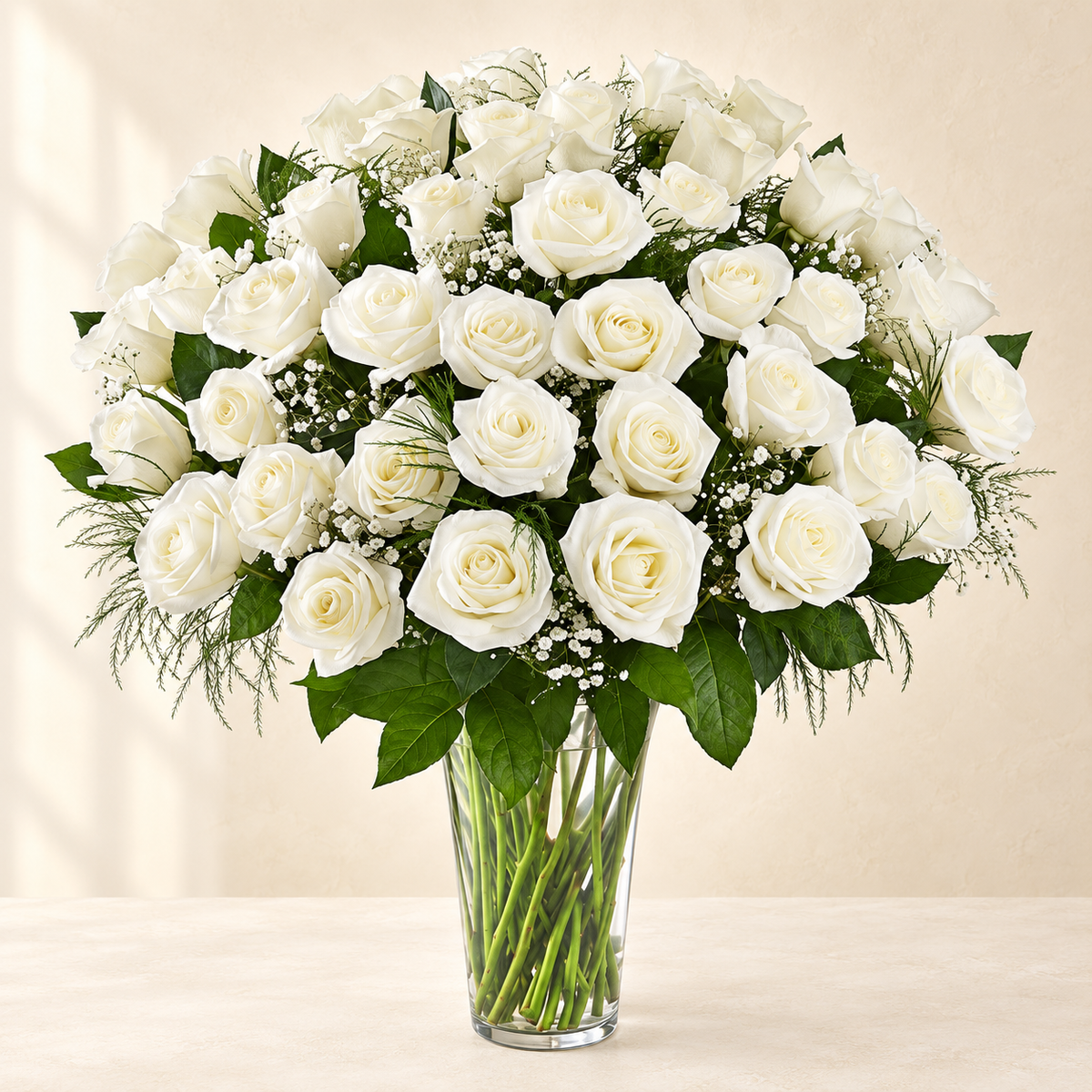 White Elegance Rose Arrangement