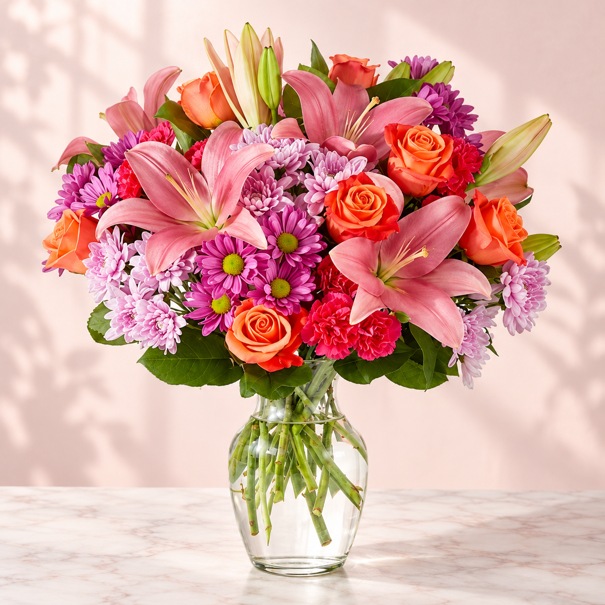 One & Only Pink Lily & Rose Bouquet