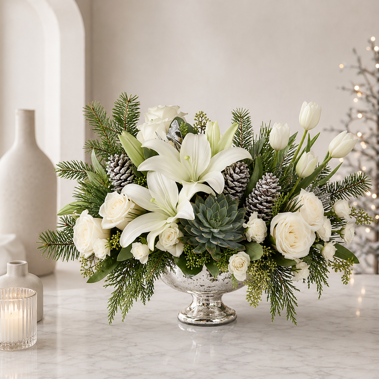 Winter Forest Centerpiece
