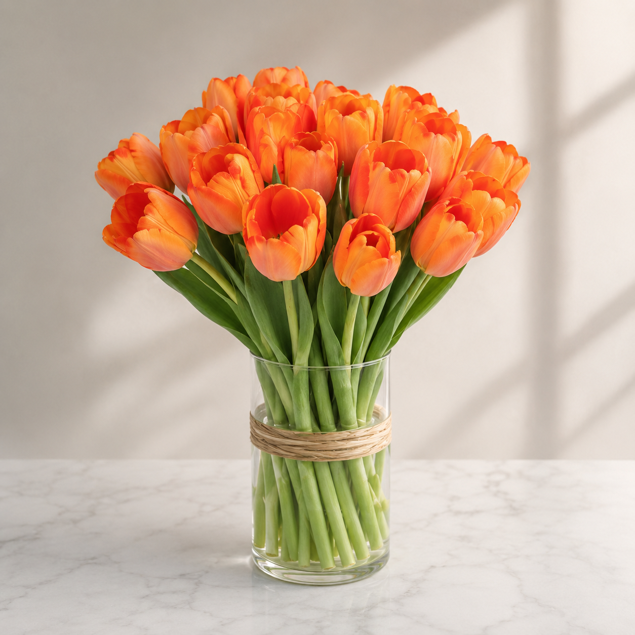 Orange Tulip Vase Arrangement