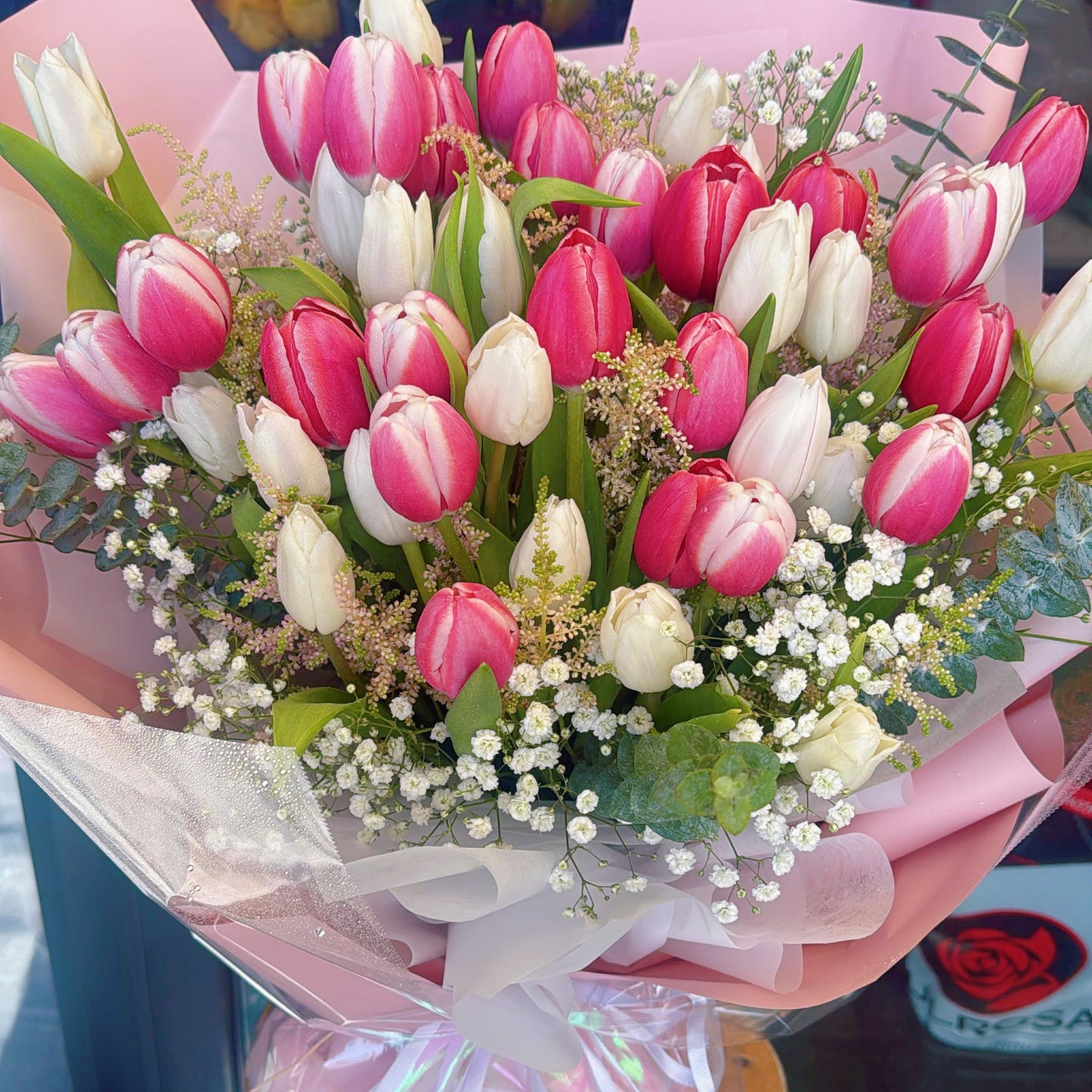 Blushing Tulip Garden Bouquet