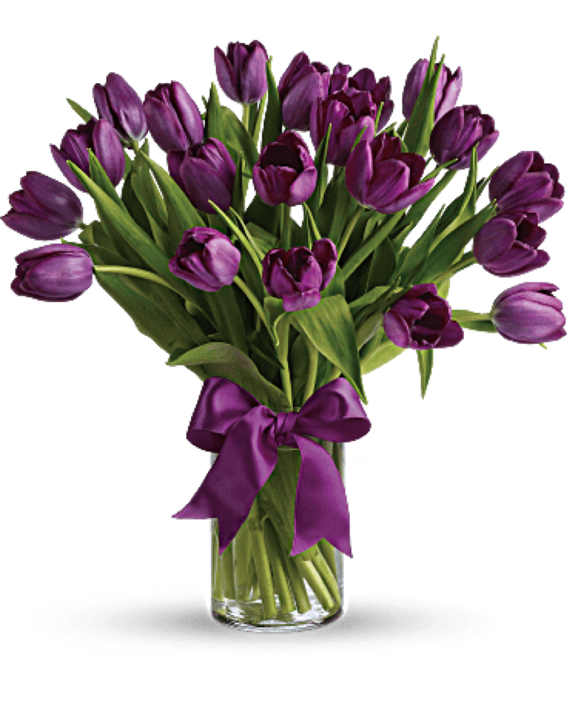 PASSIONATE PURPLE TULIPS