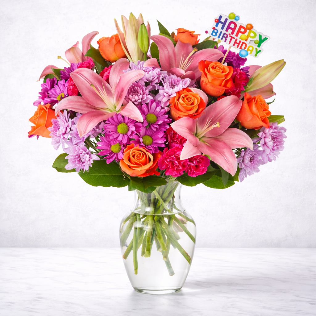One and Only Bouquet & Happy Birthday Topper