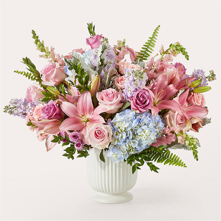 Wonderland Bouquet – Pink Lily & Hydrangea Arrangement