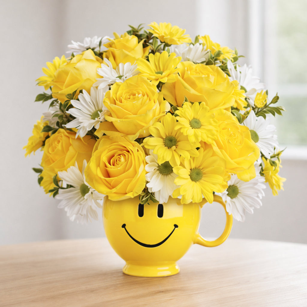 Be Happy Sunshine Mug Bouquet ๐ผ