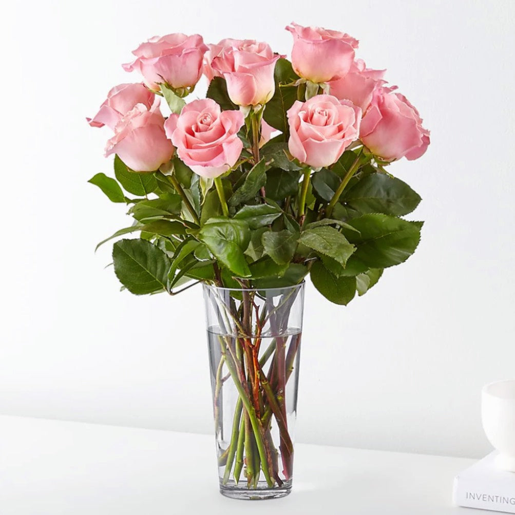 Long Stem Pink Rose Bouquet