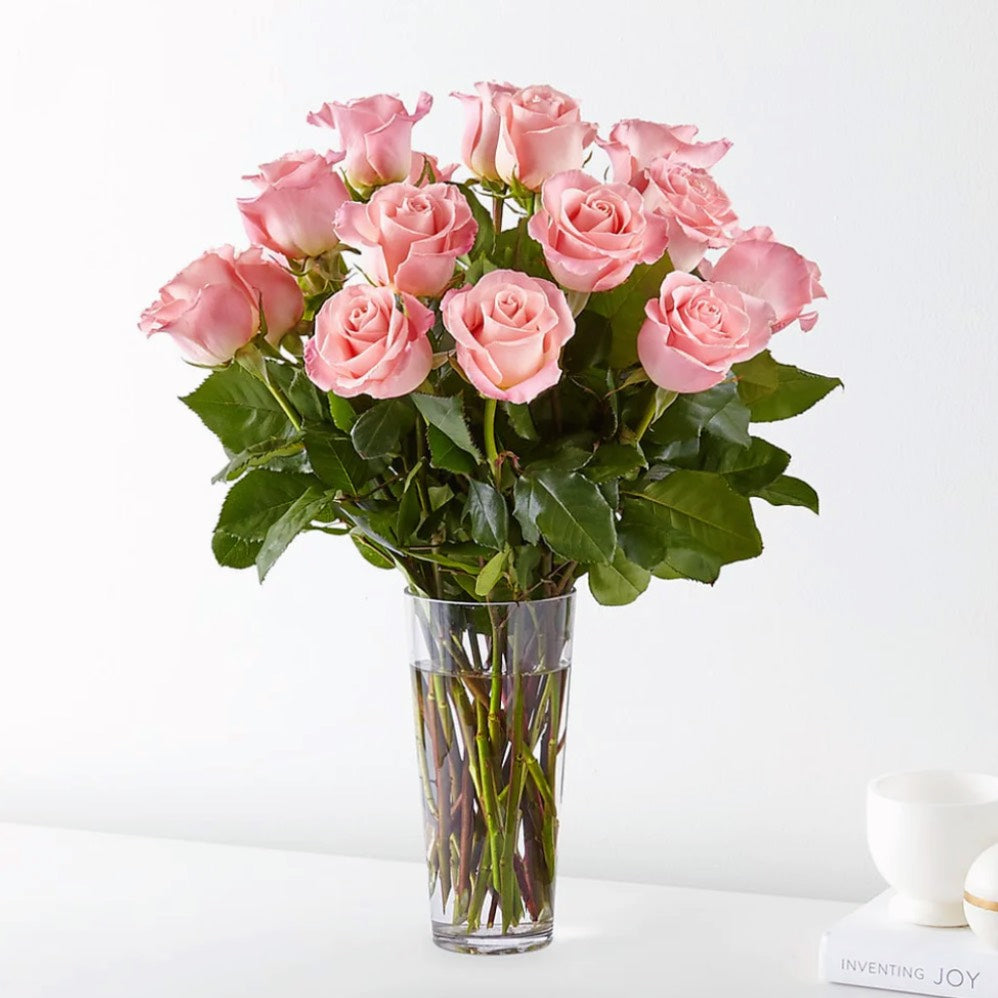Long Stem Pink Rose Bouquet