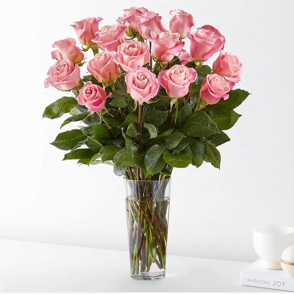 Long Stem Pink Rose Bouquet