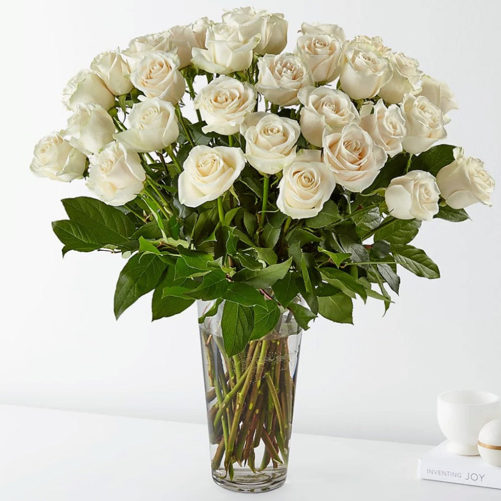 Long Stem White Rose Bouquet