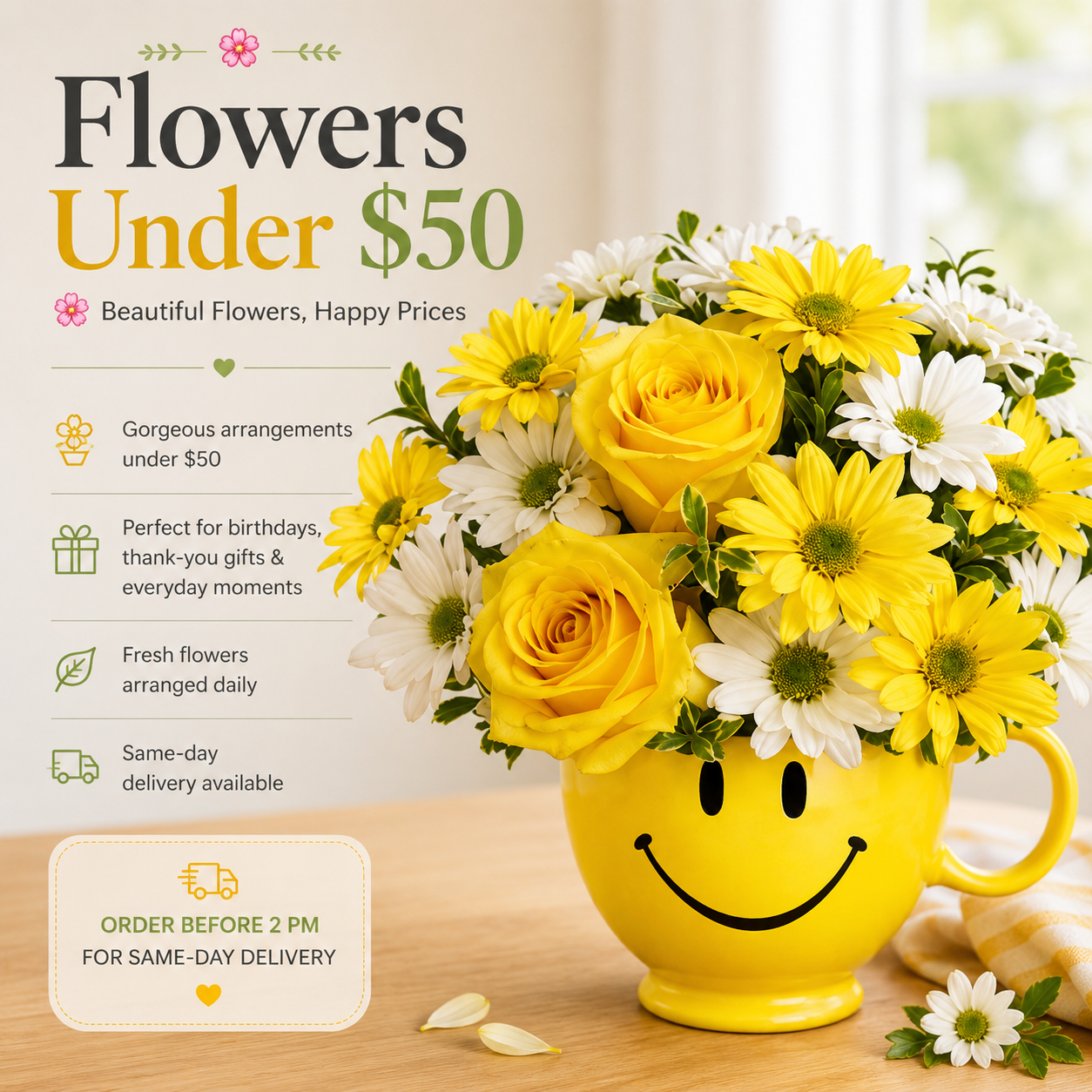 Flowers Under $50
