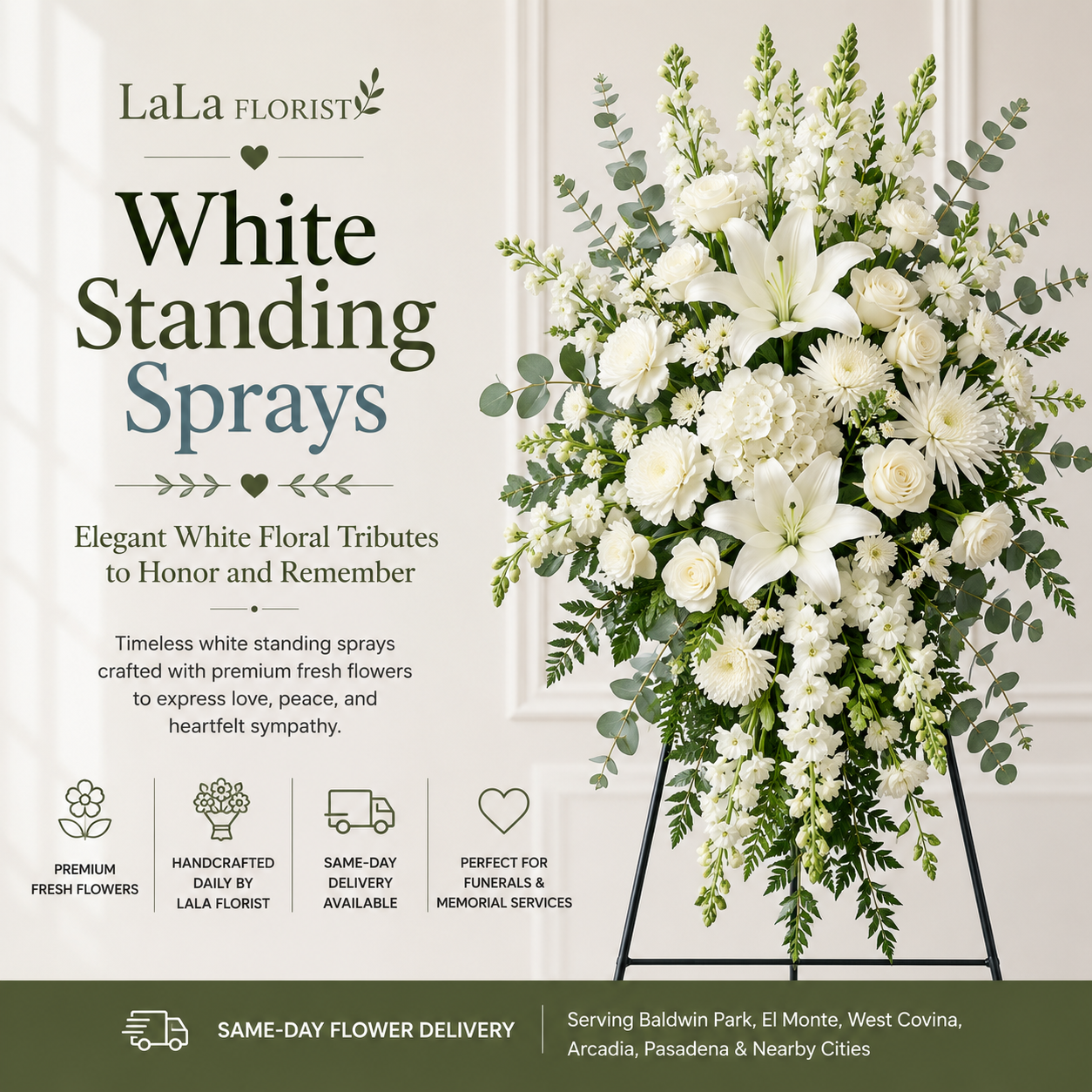 White Standing Spray