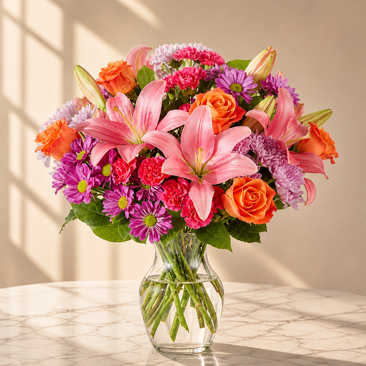 One & Only Pink Lily & Rose Bouquet