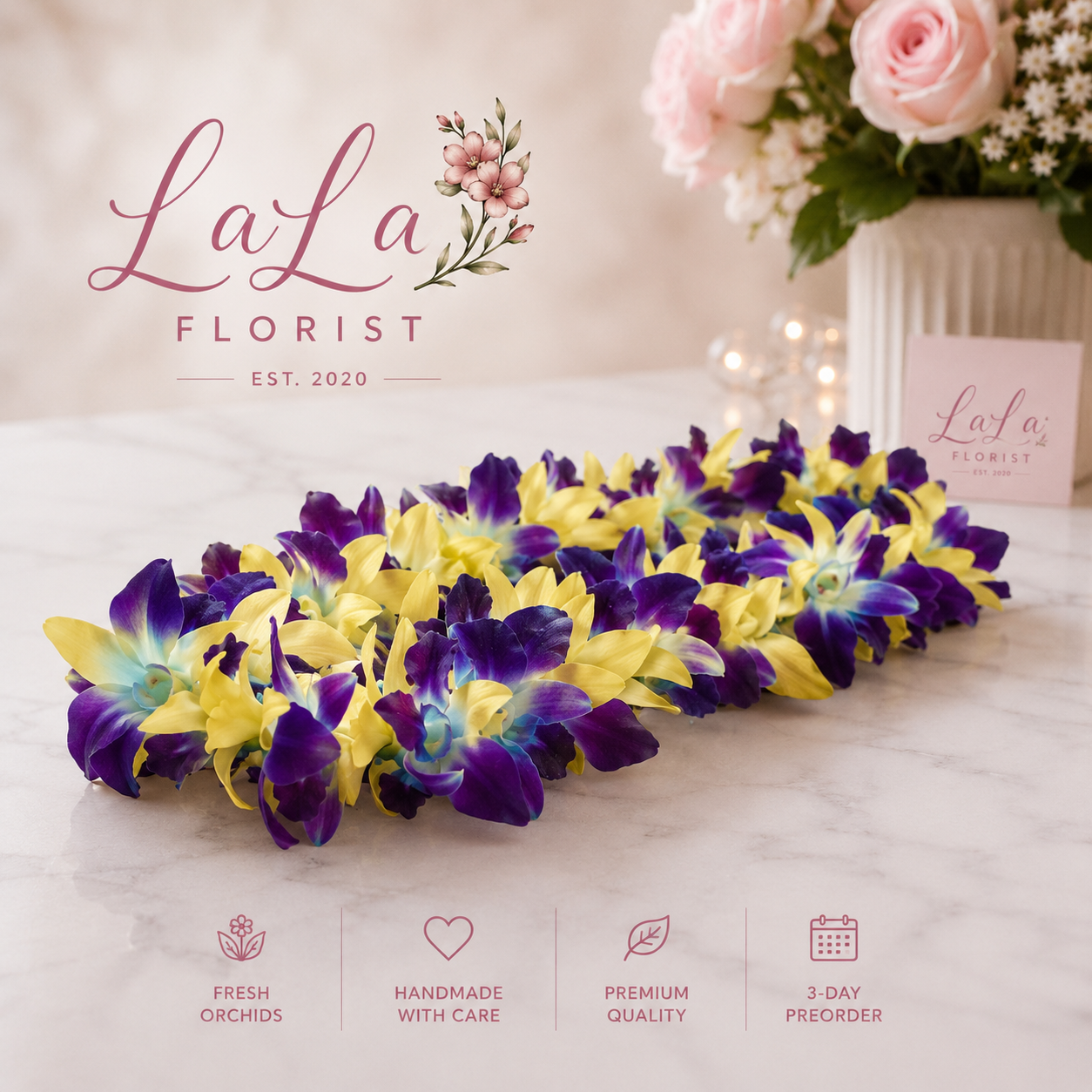 Graduation Orchid Lei – Pre Order