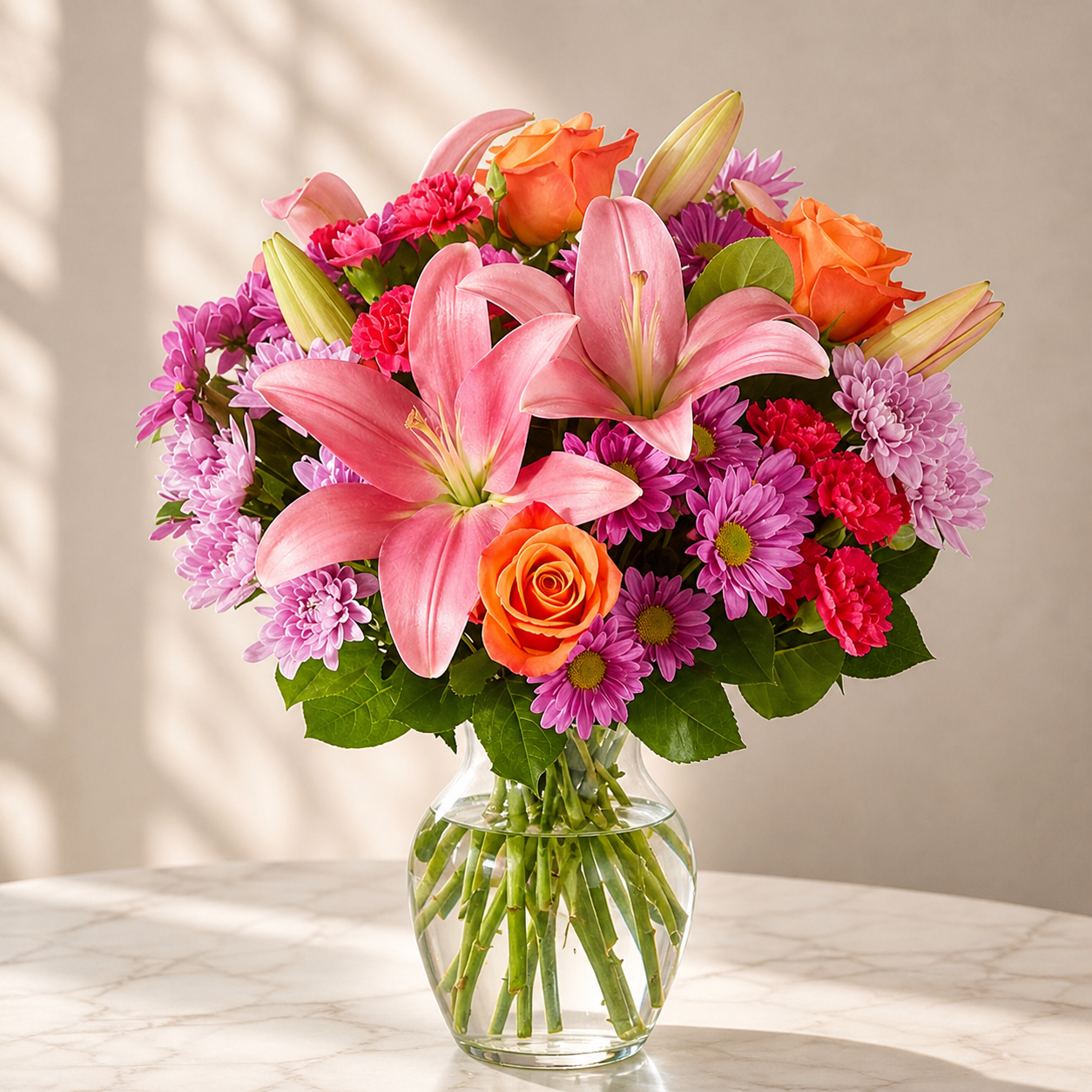 One & Only Pink Lily & Rose Bouquet