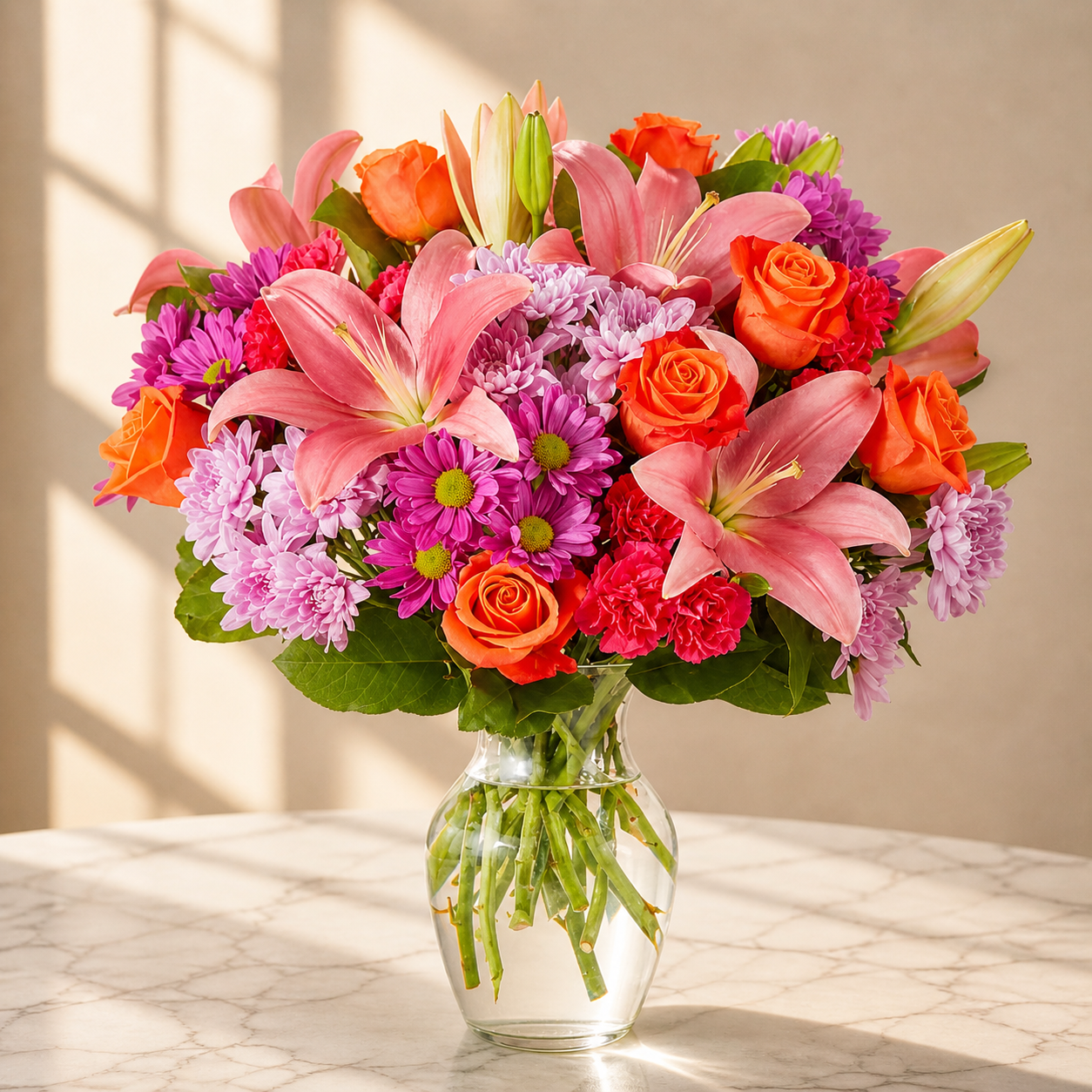 One & Only Pink Lily & Rose Bouquet