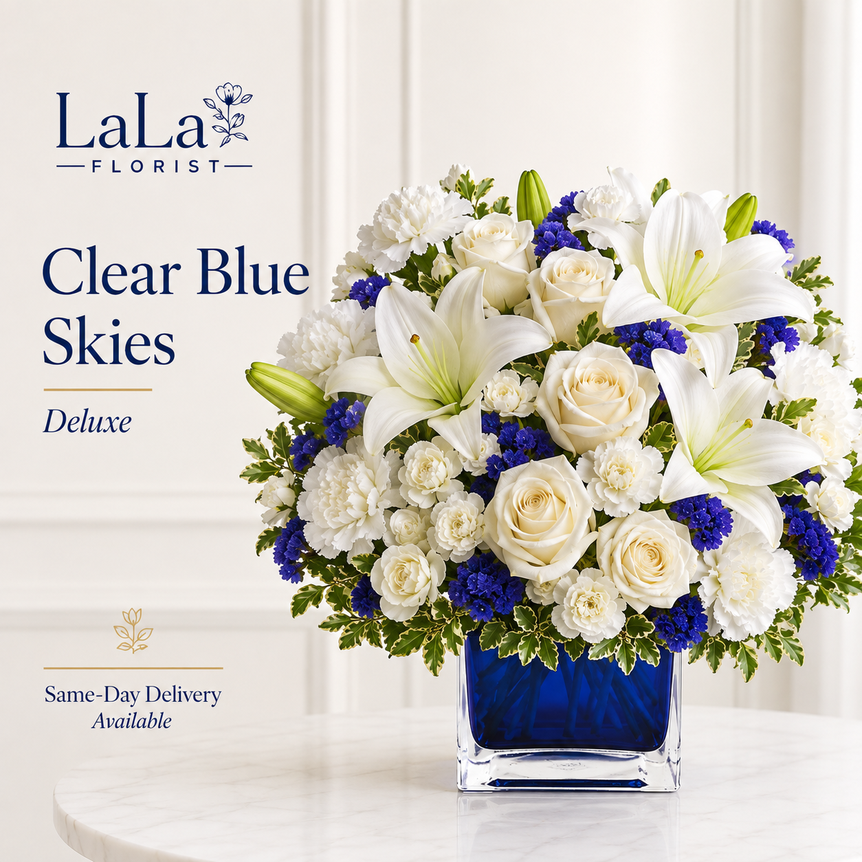 Clear Blue Skies Flower Bouquet