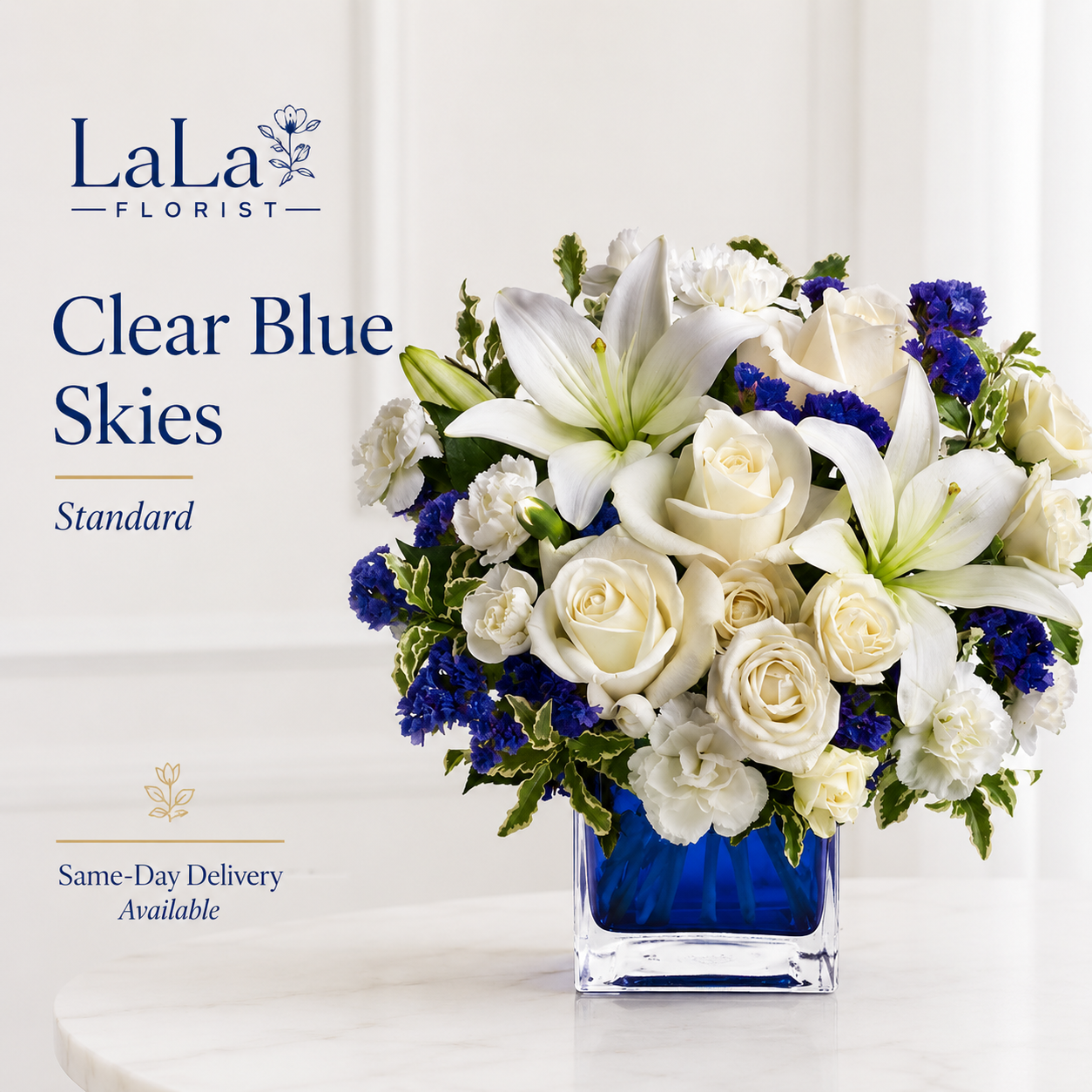 Clear Blue Skies Flower Bouquet