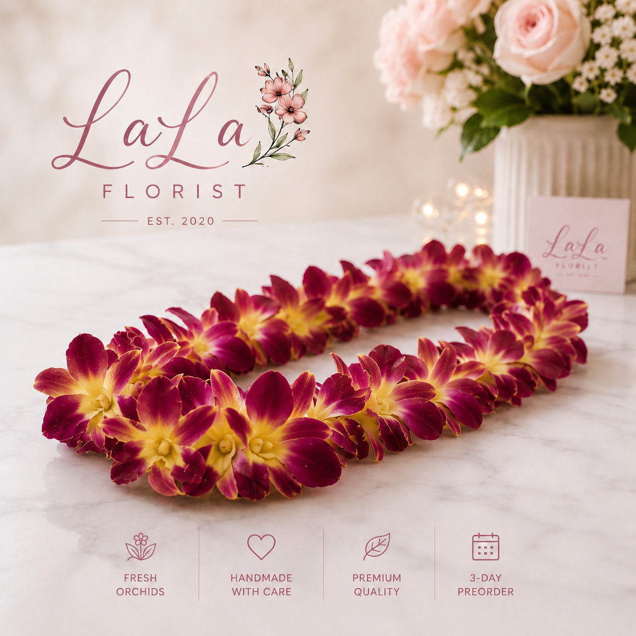 Graduation Orchid Lei – Pre Order