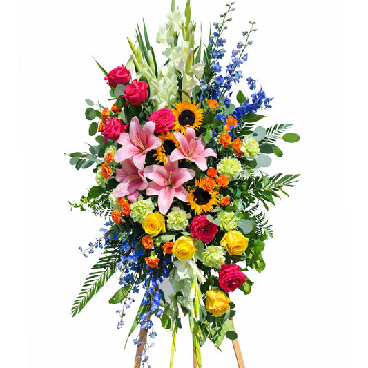 Colorful Tribute Standing Spray