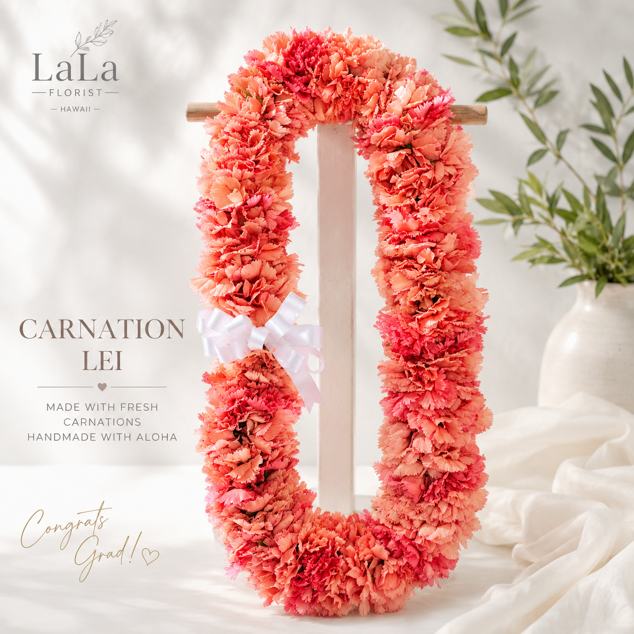 Carnation Graduation Lei