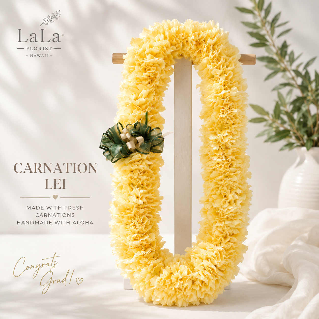 Carnation Graduation Lei