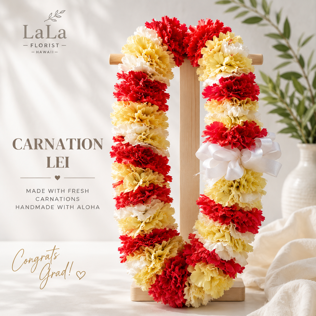 Carnation Graduation Lei