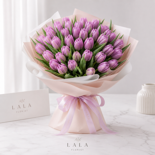 Lavender Tulip Garden Bouquet
🌷 3 Days Pre-Order Required