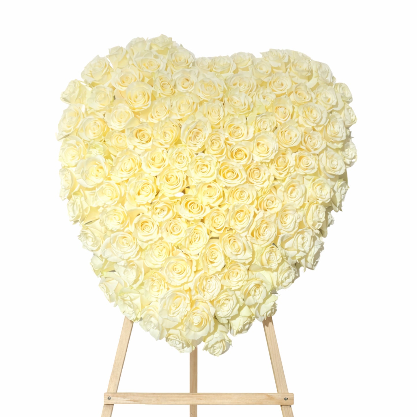 Ivory Elegance Rose Heart Standing Arrangement