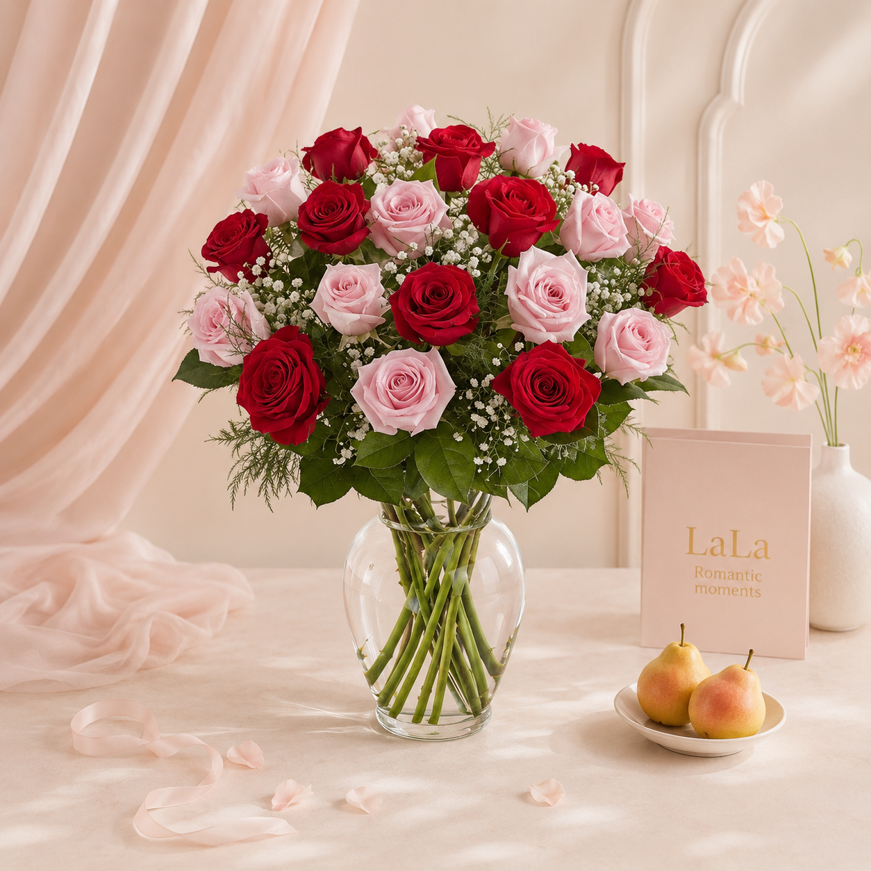 Romantic Blush Rose Arrangement