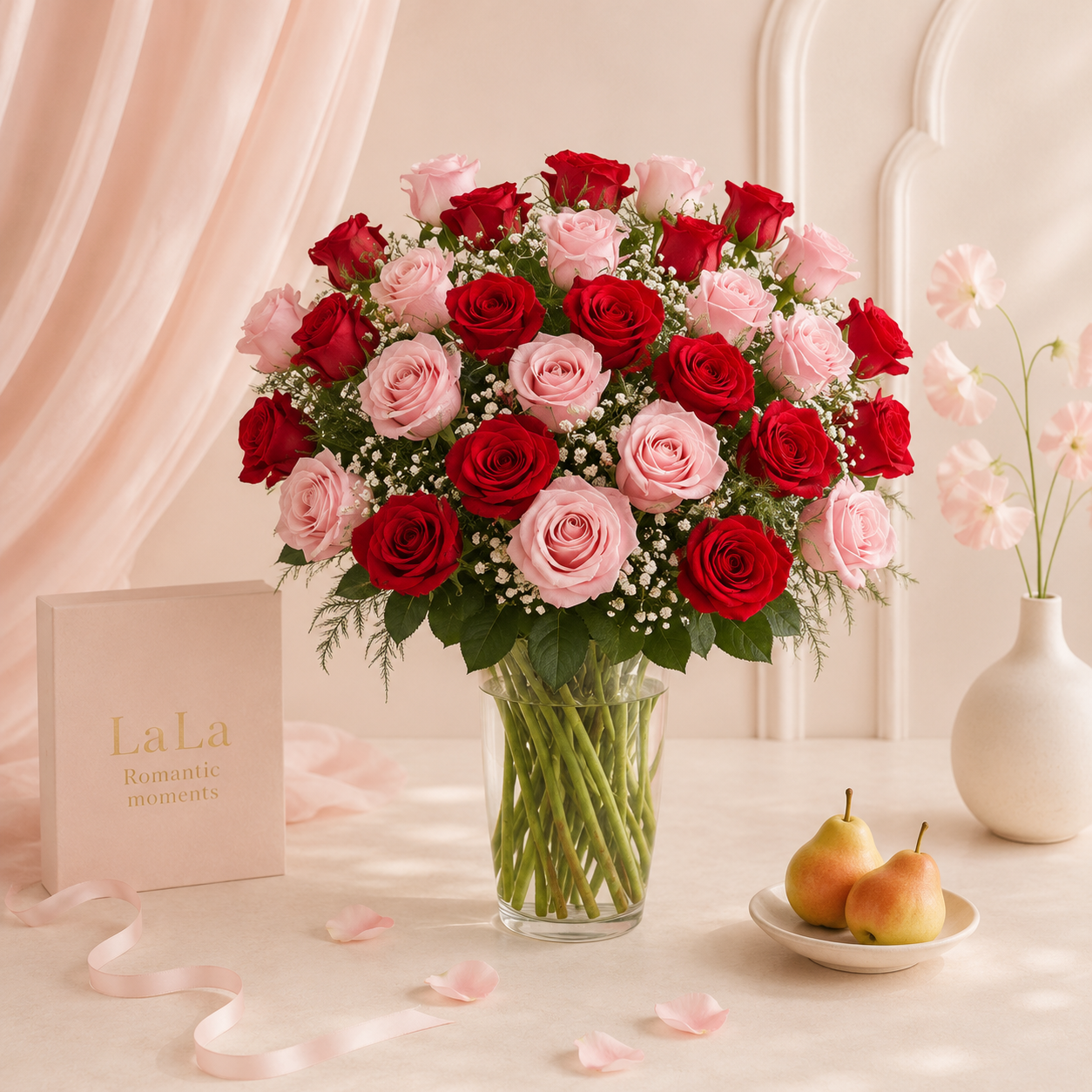 Romantic Blush Rose Arrangement