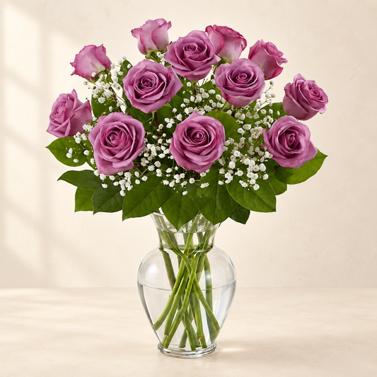 Lavender Elegance Rose Arrangement