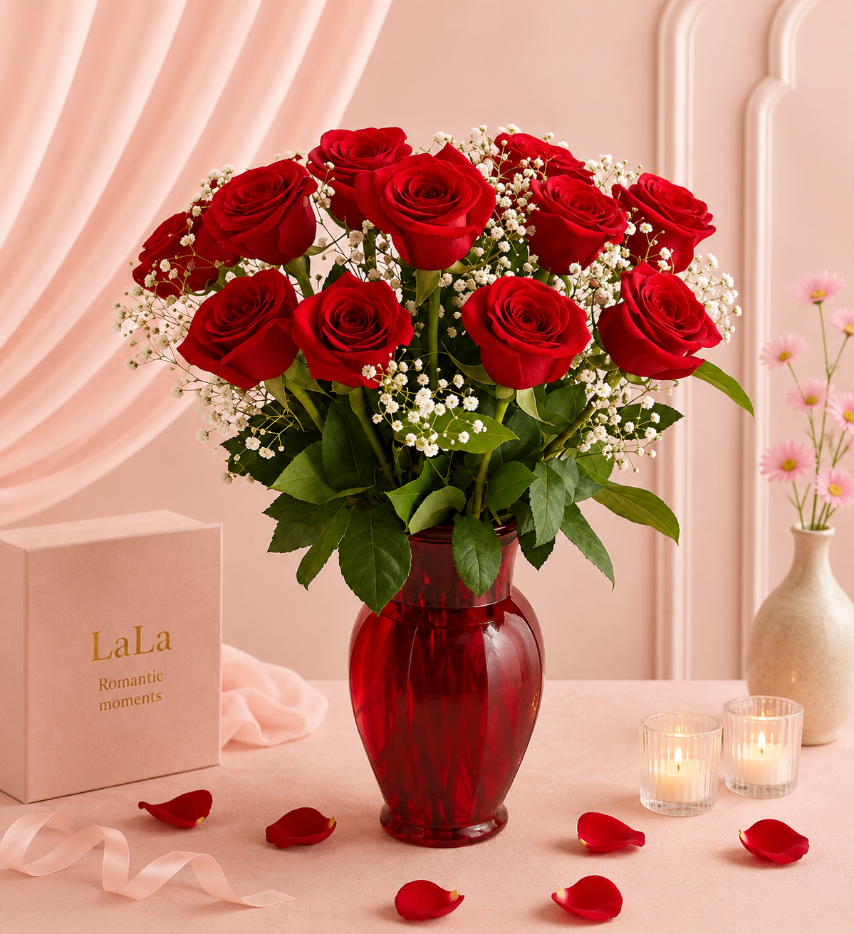 Timeless Red Rose Arrangement