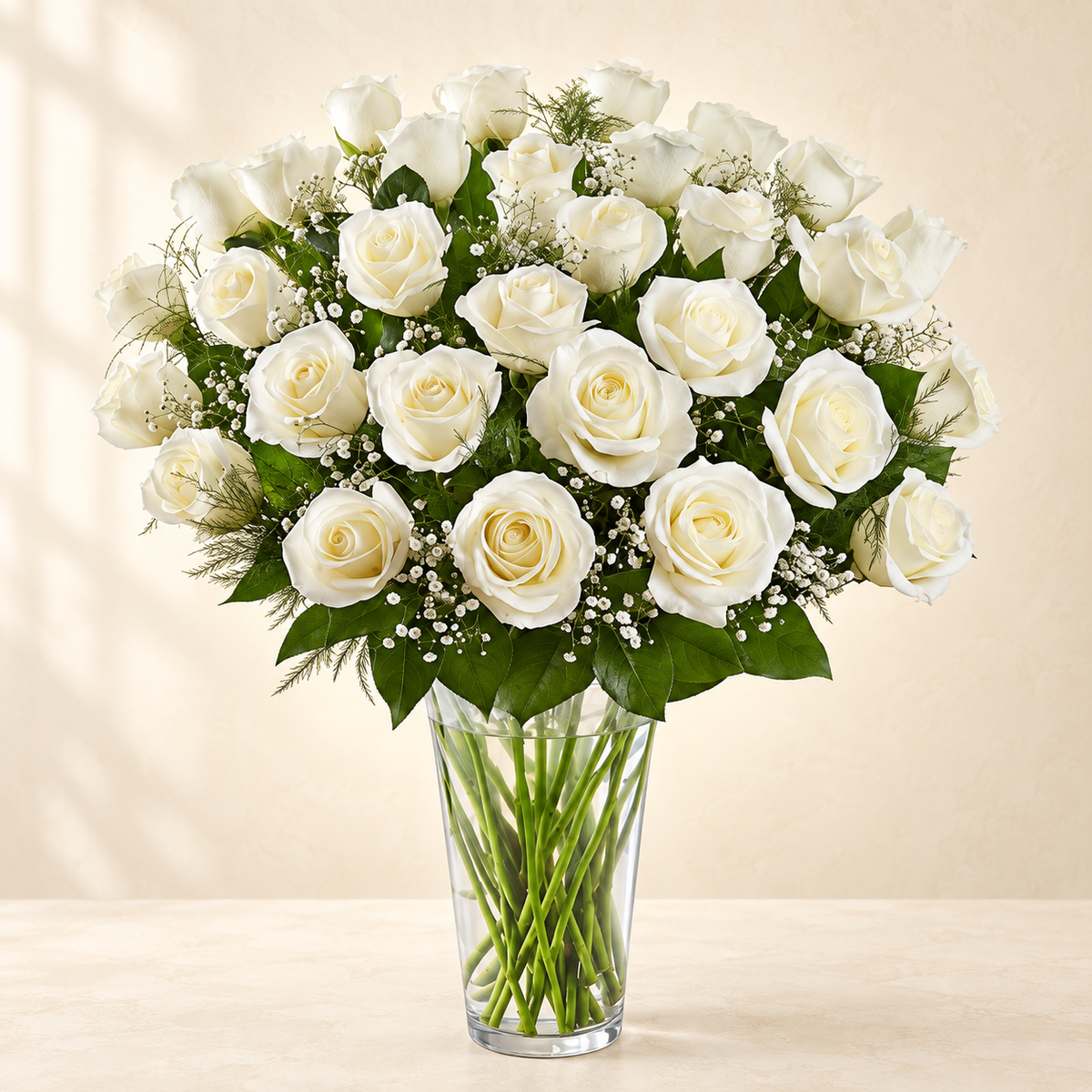White Elegance Rose Arrangement