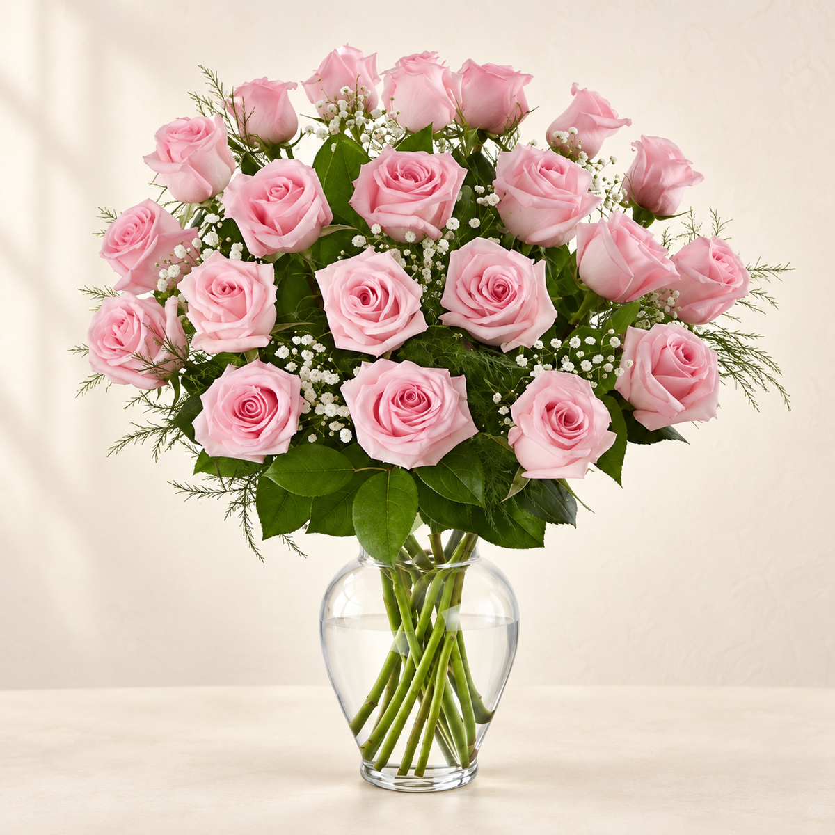 Pink Rose Elegance Vase Arrangement