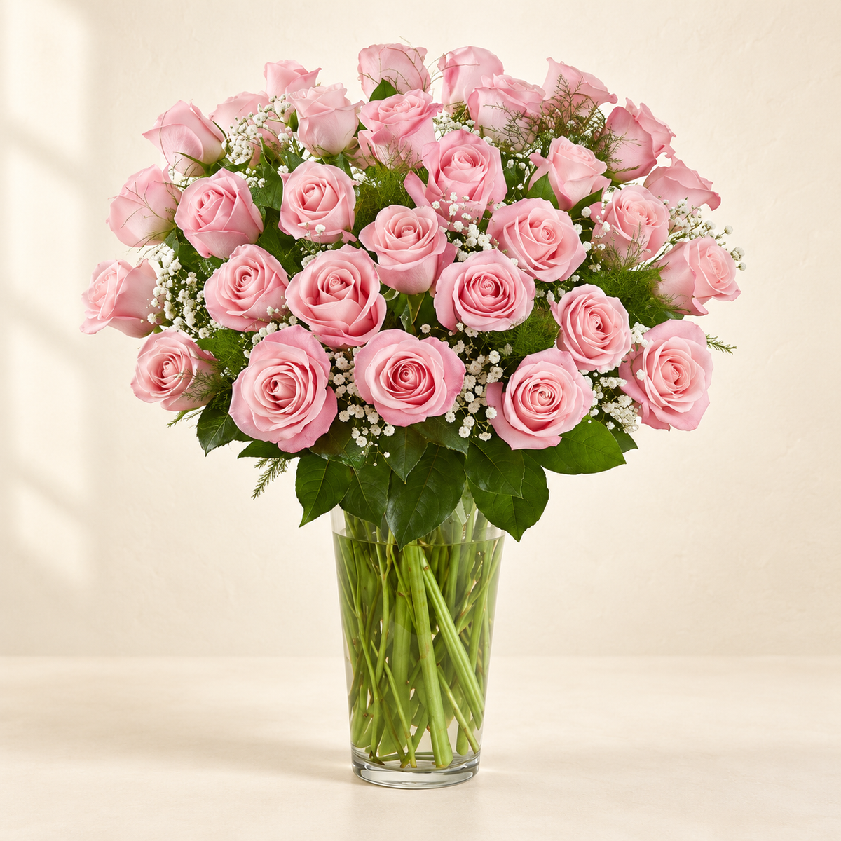 Pink Rose Elegance Vase Arrangement