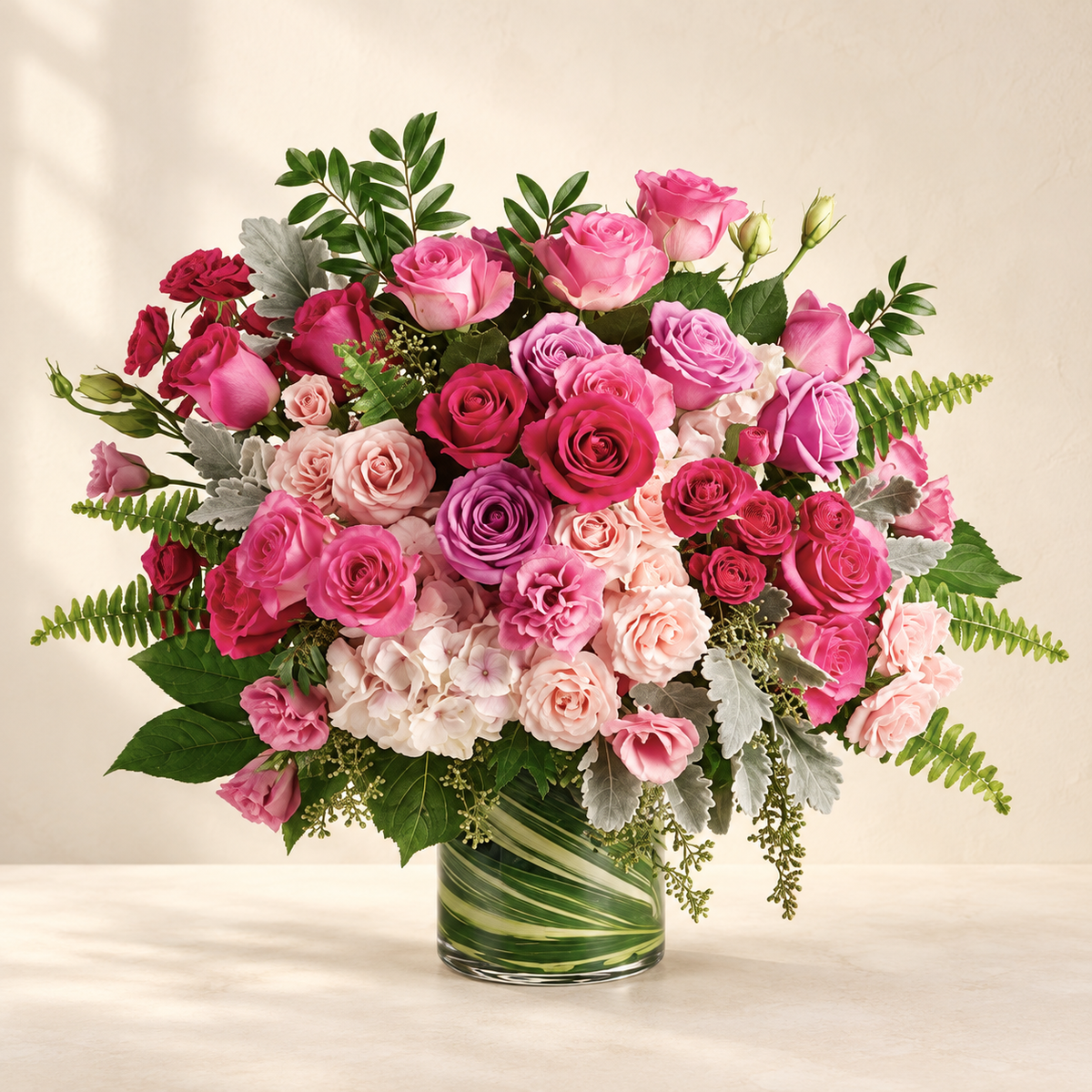 Haute Pink Bouquet | Luxury Pink Roses Arrangement