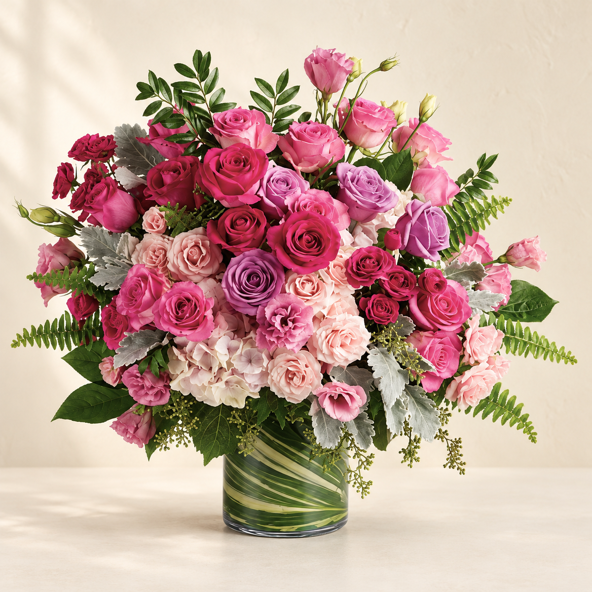 Haute Pink Bouquet | Luxury Pink Roses Arrangement