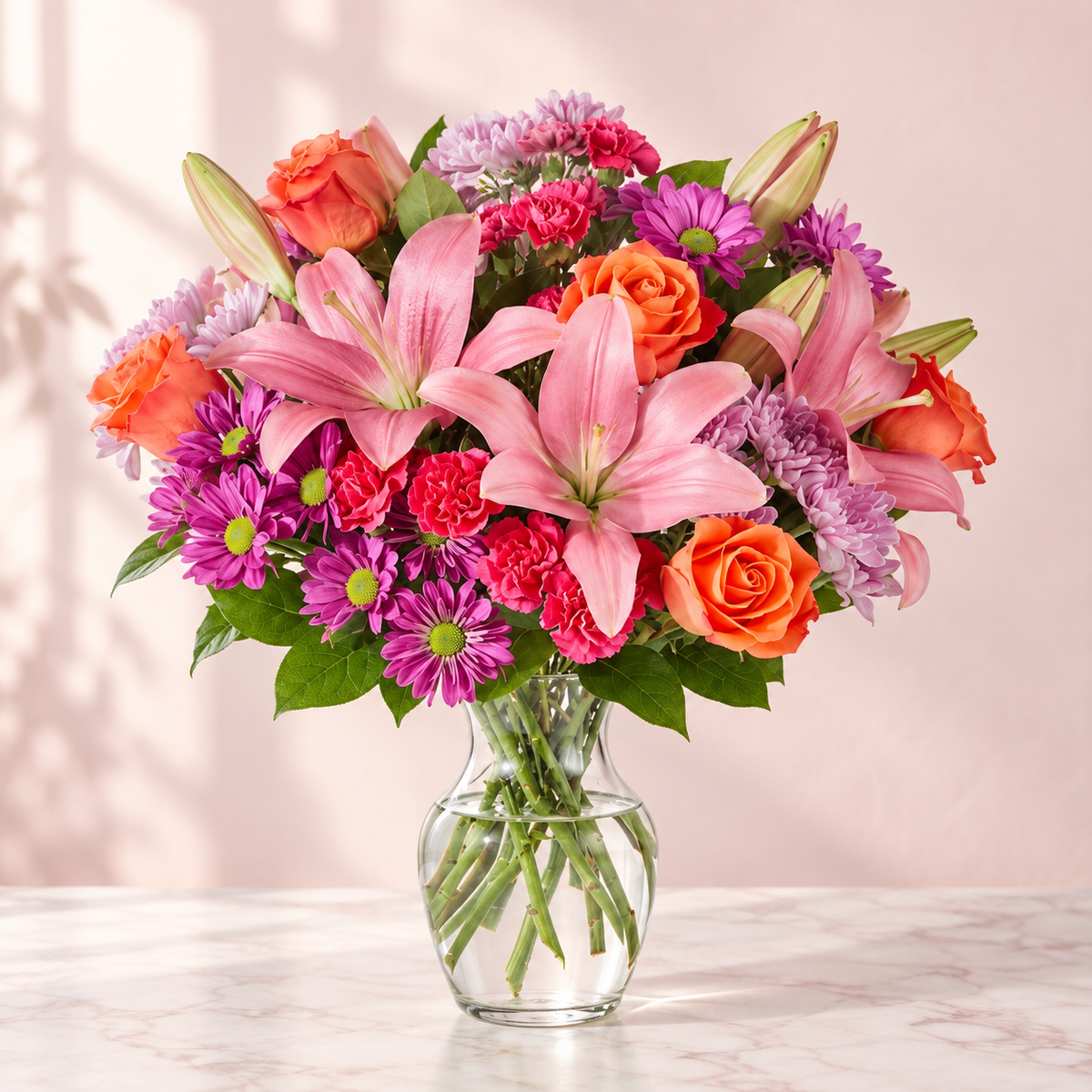 One & Only Pink Lily & Rose Bouquet