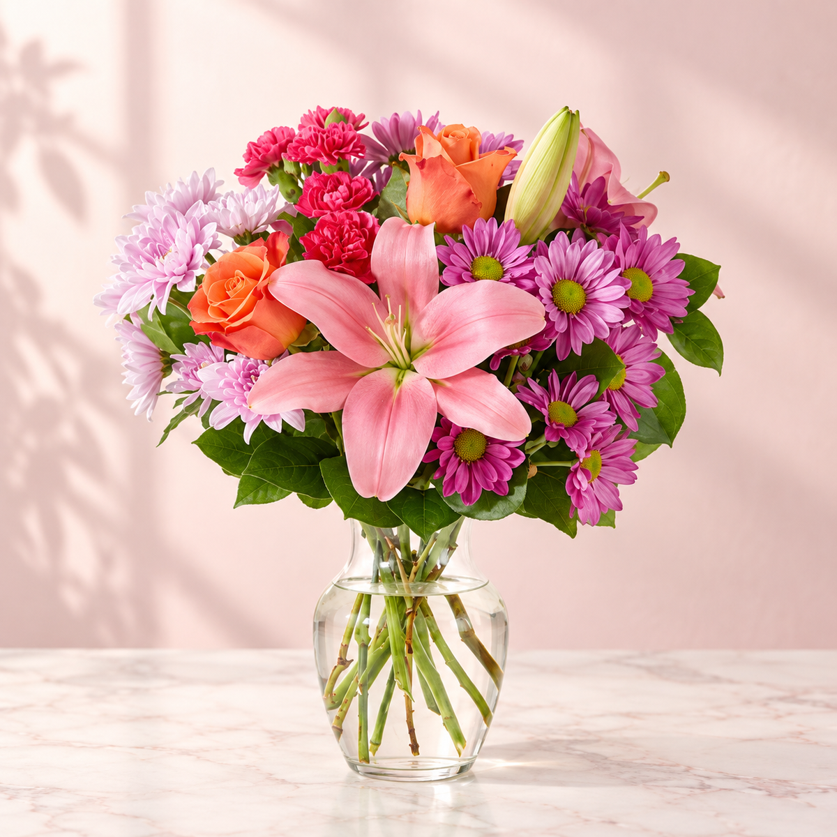 One & Only Pink Lily & Rose Bouquet