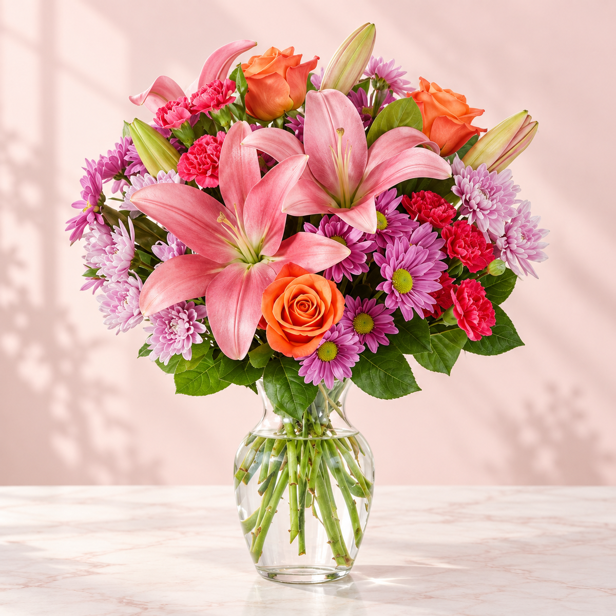 One & Only Pink Lily & Rose Bouquet