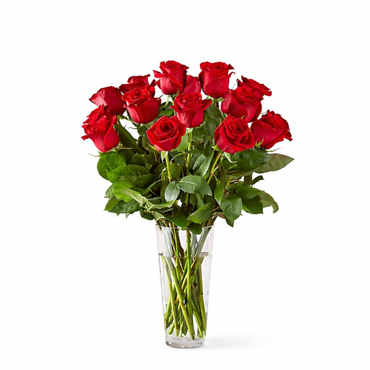 12, 18 or 24 Classic Red Roses – Same Day Flower Delivery in Baldwin Park