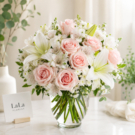Soft Pink Lily Bouquet