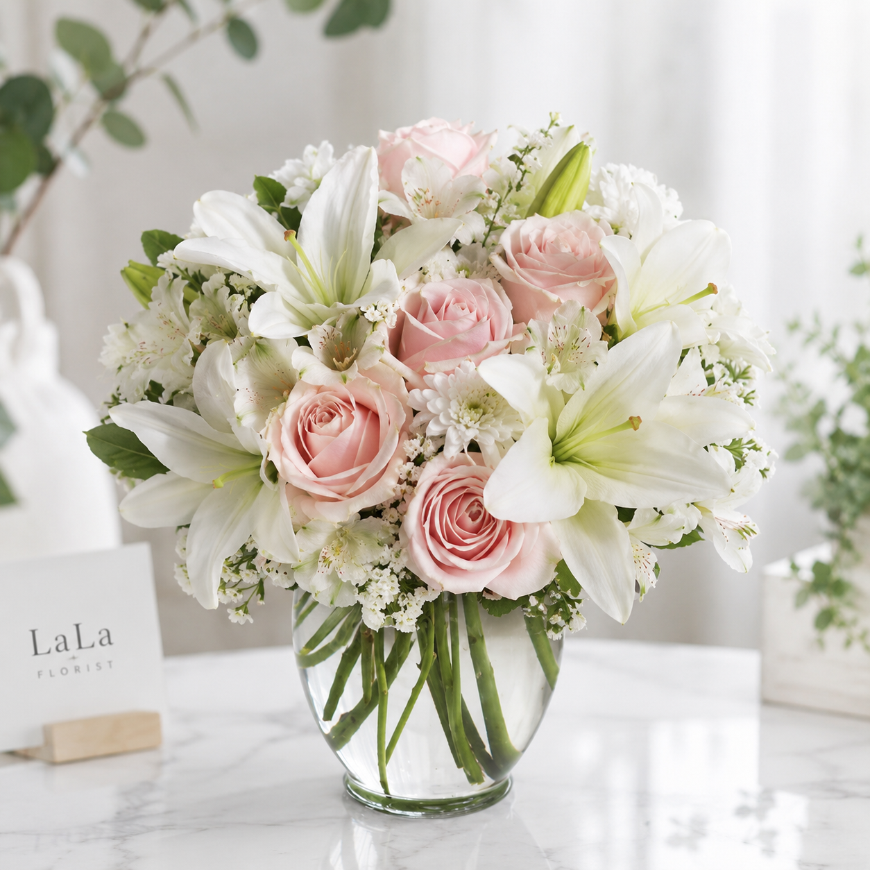 Soft Pink Lily Bouquet