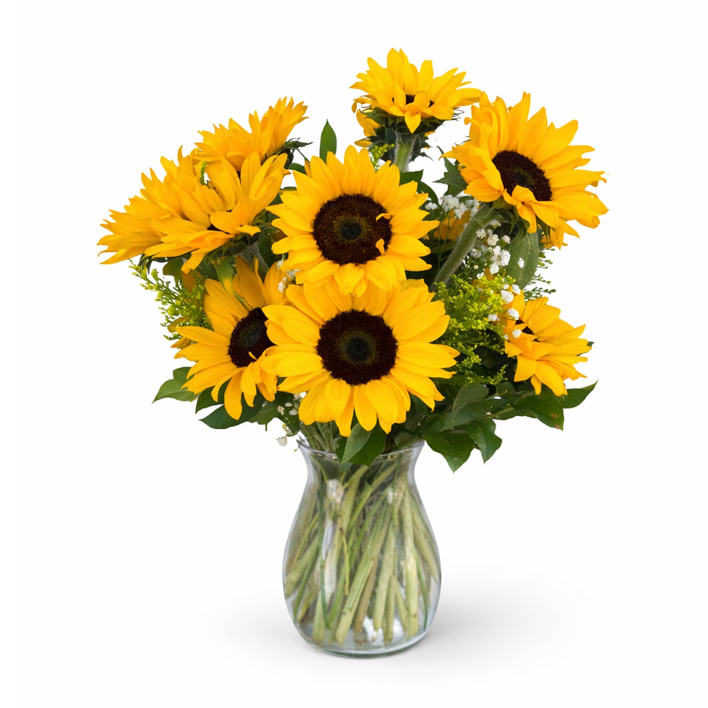 Sunny Sunflower Bouquet 🌻 in Glass Vase