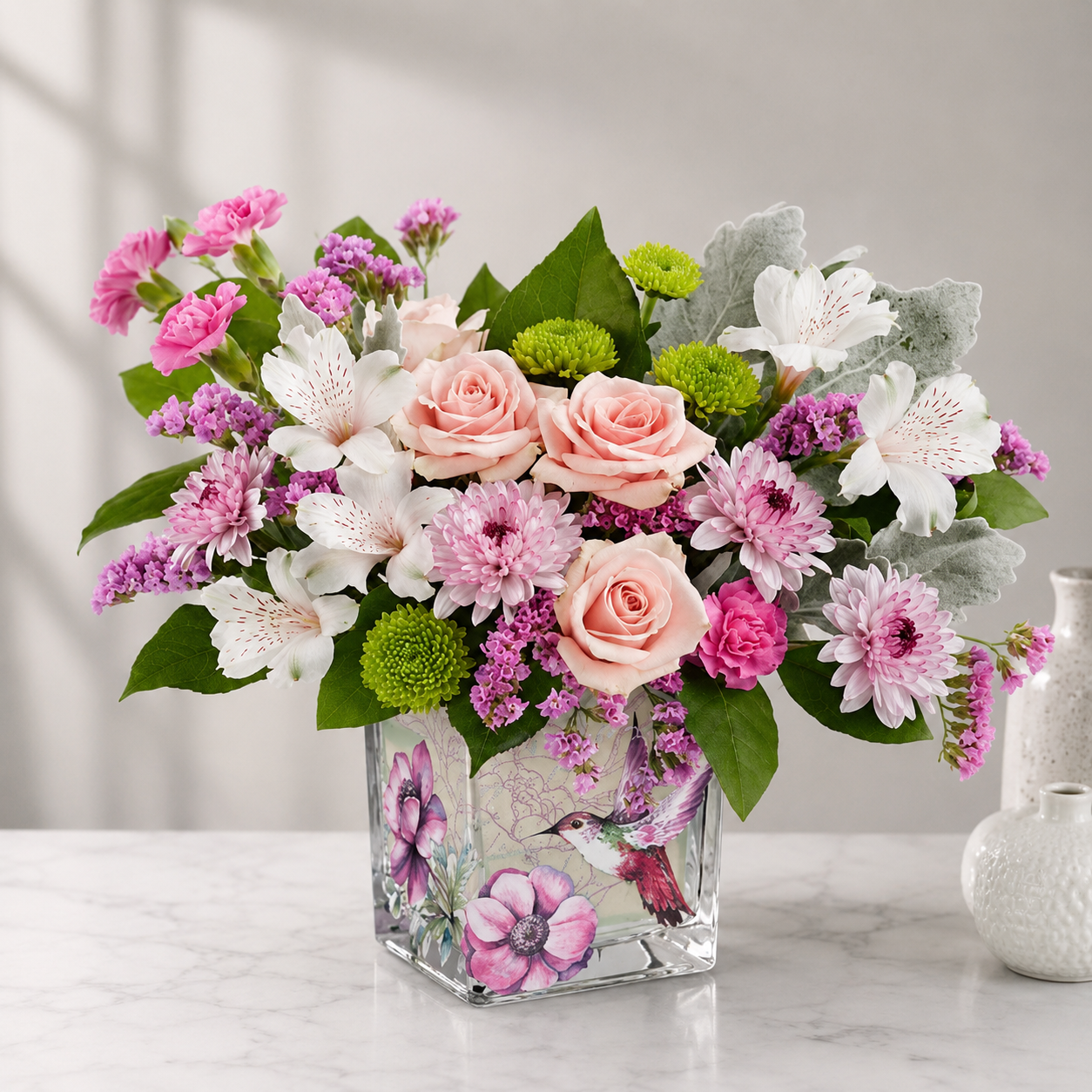 Hummingbird Blush Garden Bouquet
